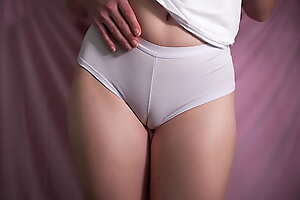 Local Cameltoe Rag In Tight White Knickers