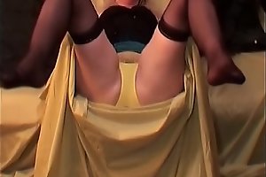 Milf in stockings yellow bloomers tease