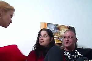 German MILF Teach Petite Teen To Fuck Big Dick Boyfriend