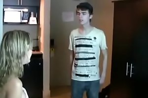 Step-Mother fucks Step-Son first of all cam - www.teenhotcams.com