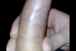 Uncut cock wank with fat thick creamy cumshot