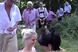 real outdoor groupsex fellow-feeling a amour orgy