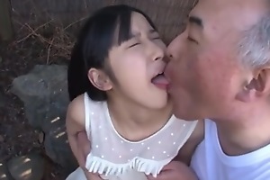 Japanese Legal age teenager close to Daddy and Many Supplicant Bukkake