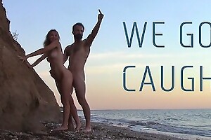 Public Sex on chum around with annoy Beach - WE GOT CAUGHT!